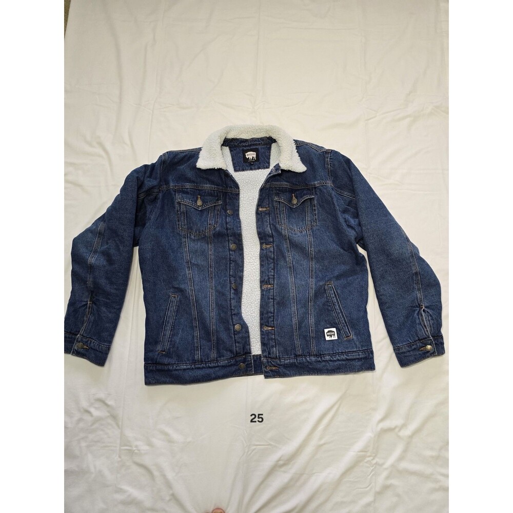 Buffalo Outdoors Workwear Sherpa Lined Denim Jacket Sz 2XL